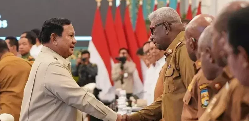 Kepala Daerah Papua Diingatkan Prabowo: Jangan Gunakan Dana Otsus untuk Kepentingan Pribadi